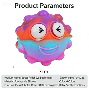 Jouet anti-stress en silicone de 7 cm avec œil bombé, type souris, à presser, Whack-a-Mole et Pop-it - Product Image 4