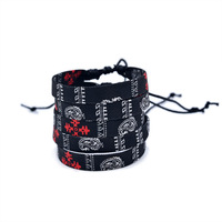 Bracelets Keffiyeh, Bracelet réglable avec code de drapeau national, Bracelet islamique à enrouler autour du poignet