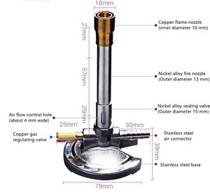 Quemador <span class=keywords><strong>Bunsen</strong></span> químico de laboratorio - Product Image 2