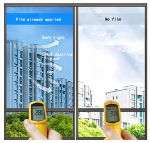 Kax <span class=keywords><strong>Film</strong></span> <span class=keywords><strong>pour</strong></span> fenêtres <span class=keywords><strong>Film</strong></span> d'isolation thermique bleu clair argent fort <span class=keywords><strong>occultant</strong></span> <span class=keywords><strong>Film</strong></span> de construction <span class=keywords><strong>pour</strong></span> fenêtres et fenêtres - Product Image 5