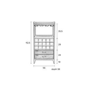 Mini Bar <span class=keywords><strong>para</strong></span> Vinos, Mueble <span class=keywords><strong>Esquinero</strong></span> <span class=keywords><strong>para</strong></span> Exhibición de Whisky, Estante <span class=keywords><strong>para</strong></span> Almacenamiento de <span class=keywords><strong>Licores</strong></span>, Mueble Bar Finley <span class=keywords><strong>para</strong></span> 15 Botellas de Vino <span class=keywords><strong>para</strong></span> Sala de Estar - Product Image 5