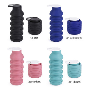 Gourde pliable en silicone imperméable QX, compacte et portable, pour la gym, le camping, la randonnée et les voyages - Product Image 5