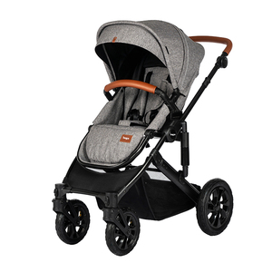 Carrinho de bebê luxuoso 3 em 1 com berço e rodas de assento de carro chique - Product Image 2