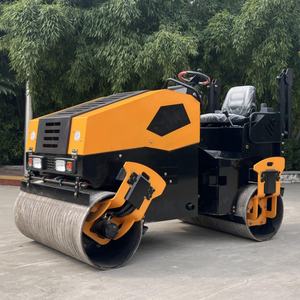 3T Mini Road Roller SSR260AC XP203 Moteur de pompe Changchai vibrant à double tambour Performance fiable - Product Image 3