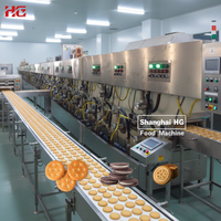 Ligne de production industrielle de biscuits avec laminoir et mélangeur en acier inoxydable, installation gaz/électrique et service après-vente