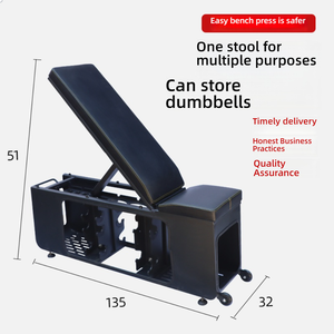 ม้านั่งออกกำลังกายแบบกล่องโลหะ พับเก็บได้ พกพาสะดวก ทนทาน ปรับระดับได้ สำหรับซิทอัพ ดัมเบลฟลายส์ แบบรวมในตัว - Product Image 2