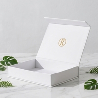Boîte cadeau magnétique en carton rigide EVA avec lamination mate et insert en mousse pour emballage de bougies et de portefeuilles