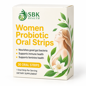 Tiras Orales de Probióticos de Alta Calidad para Mujeres, Mezcla de Probióticos y Vitamina C, Mejora la Regularidad Digestiva, Tiras Orales de Arándano - Product Image 1