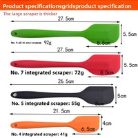 Spatule en silicone transparente à couverture complète intégrée mélangeant crème et beurre en caoutchouc grattoir à gâteau pour usage domestique