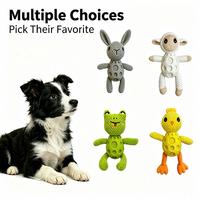 Jouet pour chien en peluche douce avec corps en TPR, durable, couineur et interactif, pour la mastication et la dentition, taille petite/moyenne