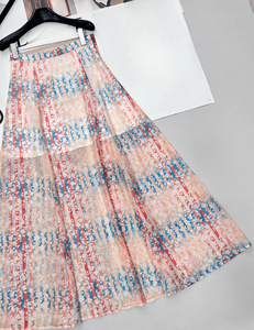 Falda Maxi de Cintura Alta con Volantes para Mujer, Falda Larga Fluida con Estampado en Línea A, Ropa Casual Elegante para el Día a Día y Ocasiones Especiales - Product Image 6