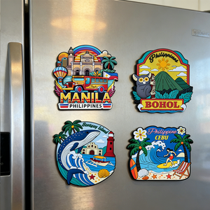 Aimants de réfrigérateur personnalisés sur le thème des requins baleines de l'île de Bohol et de la ville de Manille, souvenirs touristiques pour cadeaux d'affaires - Product Image 2