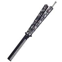 Couteau papillon d'entraînement portable CSGO Balisong, couteau papillon transformable en acier allié, couteaux pliables pour l'entraînement, jeux de plein air