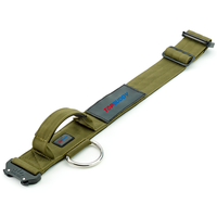 Collier de chien tactique durable en nylon de qualité supérieure, personnalisé, avec anneau en D en acier inoxydable, doublure en néoprène et patchs personnalisés, vente en gros