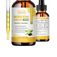 Marque privée 100% gouttes liquides naturelles de quercétine 5 en 1 avec bromélaïne sureau pour la santé immunitaire et les soins de la peau