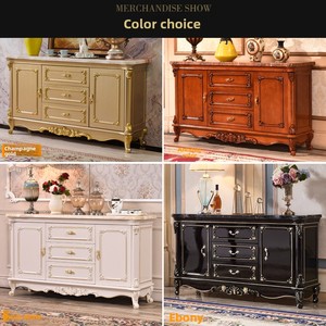 <span class=keywords><strong>Aparador</strong></span> de Madera Maciza con Tapa de Mármol Estilo Europeo, Mueble para el Hogar, 12 <span class=keywords><strong>Metros</strong></span> de Almacenamiento, para Sala de Estar, Entrada, Pasillo, Modelo de Color Oscuro - Product Image 5