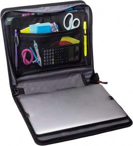 Free Sample BSCI Zip Tab Zipper <b>Binder</b>, 3" O-<b>Ring</b> with 5-Color Tabs, Expanding File <b>Folder</b> and Shoulder Strap and Handle - Product Image 3