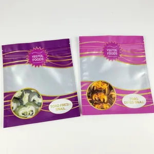 Commercio all'ingrosso Logo personalizzato fragole secche sacchetto di imballaggio alimentare sacchetto di plastica Mylar Snack patatine sacchetti di frutta secca