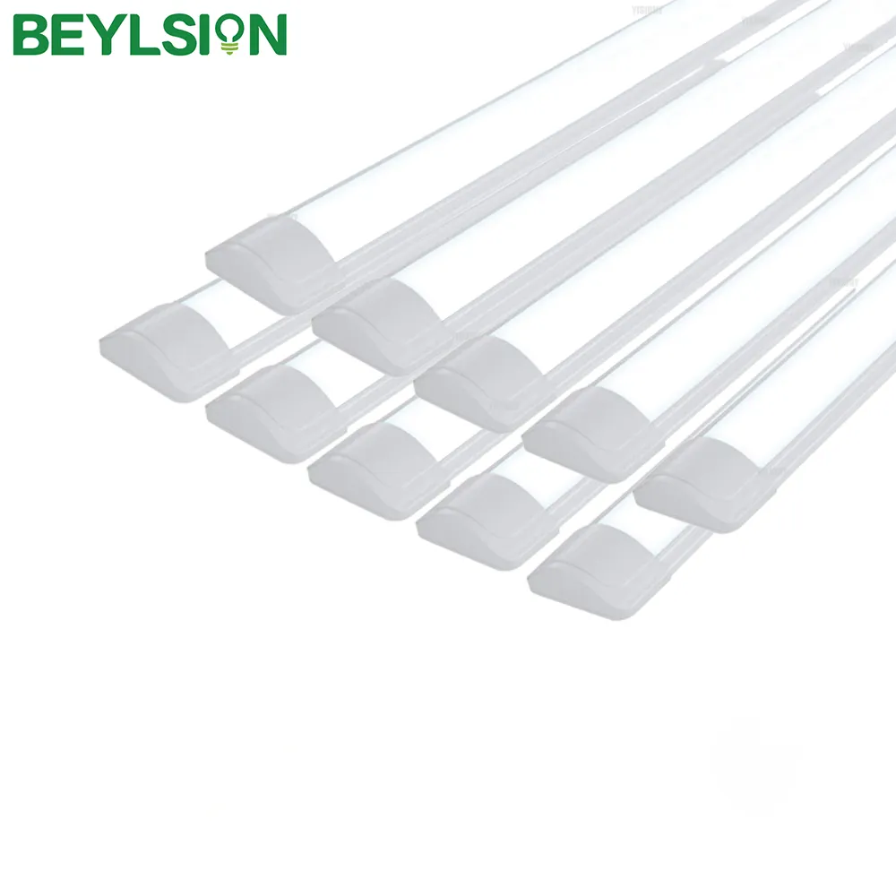 PLUMFSION 12 adet 10 adet 4FT AC85-265V 3000K 4000K 6000K LED lineer çıta ışığı 40 Watt LED arıtma tüp aydınlatmalar