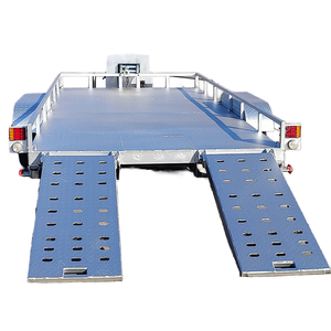 Drop Deck Car Trailer Blue Car Trailer Mini Excavator Plant Trailer - Product Image 1
