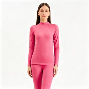 Nouvelle <span class=keywords><strong>sous</strong></span>-vêtement chauffant pour <span class=keywords><strong>femme</strong></span>, respirant, sans couture, antibactérien, avec doublure en polaire épaisse à double couche pour la chaleur en saison froide - Product Image 3