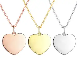 Colgante de corazón personalizado de Plata de Ley 925, collar de moda, colgante personalizado, nuevo diseño, venta al por mayor