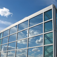 Mur-rideau en verre moderne de 2,5 mm pour bâtiments de bureaux, décoration murale extérieure en alliage d'aluminium pour hôtels, numéro de bureau 22, simple