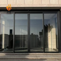 Puerta Corredera Automática Comercial de Vidrio con Marco de Aluminio, Sensor Inteligente, Puerta de Entrada para Hotel, Centro Comercial, Oficina