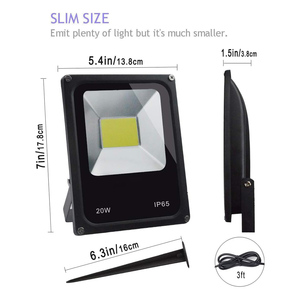 50W-200W Outdoor IP65 <b>SMD</b> Slim <b>LED</b> Flood Light with 6500K Daylight High Brightness Aluminum Construction for Garden Use - Product Image 2