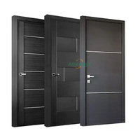 Porte en bois massif de luxe, ignifuge, design moderne de sécurité avancée pour hôtel