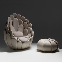 Chaise de canapé simple et moderne en forme de lotus design haut de gamme personnalisé créatif chaise de loisirs rotatif chambre à coucher appartement