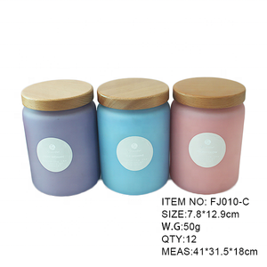 ภาชนะแก้วขนาดใหญ่ LANGXU สีด้านแบบฟรอสต์ สำหรับเทียนหอมแบบเผาไหม้ได้นาน พร้อมฉลากสั่งทำพิเศษ - Product Image 2