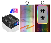 3USB1C Chargeur de téléphone portable QC3.0 5V9V12V Chargeur mural de téléphone portable USB 10W Quick Charge Universal Travel Charger
