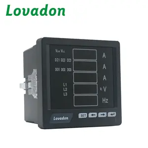 Compteur de voltmètre numérique triphasé Compteur multifonction numérique intelligent Compteur de panneau électrique numérique