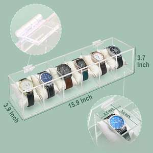 מותאם אישית אקריליק תיבת pmma מתנה תיבת תכשיטים אקרילית תיק תלוי מכסה אקריליק אקריליק קוסמטי עבור שעון תכשיטים - Product Image 1