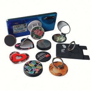 Wholesale Free Custom logo Cell Phone Stand Grip with Mirror As Promotional <b>Gift</b> - Product Image 1
