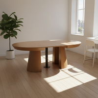 Table à manger en bois de style nordique, moderne, extensible et pliable, vente en gros du fabricant