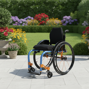 Luxury Aluminum Alloy Wheelchair | Removable Breathable <b>Cushion</b> | Fully Adjustable & Customizable - Product Image 1