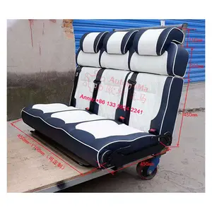 AutoLiuMa 2023 Hot Sale Custom Refitted Multi Functional Rv Triple Seat Bed Adjustable Reclining Luxury Van Seat for 3 persons