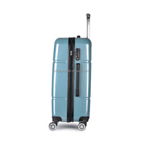Valise à roulettes en aluminium de haute qualité avec serrure TSA ensemble de 2 20 pouces 24 pouces noir dessin abs pc valise de voyage