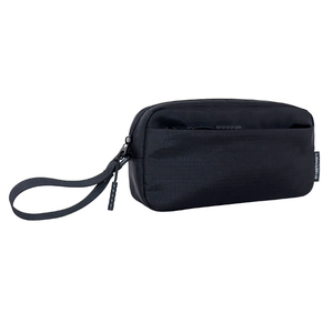 Pochette de rangement fine résistante à l'usure avec dragonne, organisateur d'électronique léger et portable, couleur unie noir, personnalisable - Product Image 4