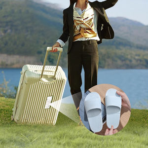 Hotel Travel Beach Vacation Desechable Silencioso Ligero Eva Slides Flip Flop Antideslizante Baño Logotipo personalizado Zapatillas plegables - Product Image 3