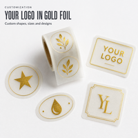 Étiquettes de parfum en feuille d'or transparente, logo personnalisé, autocollant imperméable en rouleau pour bouteille en verre, emballage cosmétique de luxe, branding