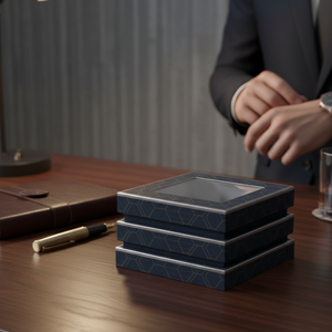 Tùy Chỉnh Giai điệu Tối Dòng Nghệ Thuật Thanh Lịch Kinh Doanh Cửa Sổ Hộp Đồng Hồ Sang Trọng Hiển Thị Trường Hợp Cứng Nhắc Hộp - Product Image 5