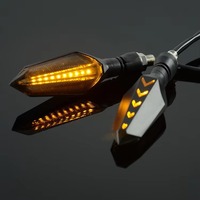 Luz Intermitente Secuencial LED para Motocicleta Maidsai LC0018, Ámbar Azul, 12V, Flujo Dinámico, Lámpara Indicadora DRL
