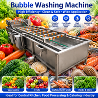 Industriële belwasmachine voor bladgroenten, fruit, garnalen en visverwerkingsfabrieken