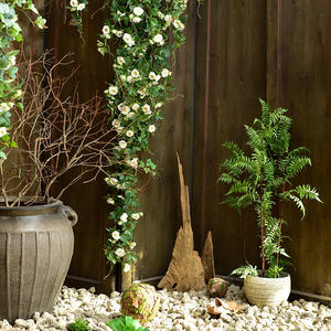 Nouvelles plantes artificielles en forme de lianes pour salon, vente en gros, plantes artificielles en forme de roses, de lys et de rotin - Product Image 4