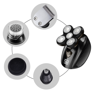 Vente chaude Hommes Rasoir Électrique USB Groomer avec Étanche Rotatif Flottant Lames Maison Tondeuse À Barbe 5 1 pour RV Application - Product Image 1