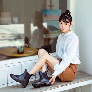 Hot Comfortable Waterproof Lightweight Summer Autumn <strong>Ankle</strong> Anti-slip PVC Chelsea <strong>Boots</strong> for <strong>Women</strong> - Product Image 6