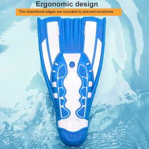 Palmes de natation en silicone pleine longueur à lame courte, confortables pour l'entraînement de natation en piscine - Product Image 4
